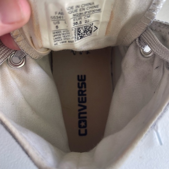 Converse high top silver gray tweed knit sneakers - Picture 9 of 12